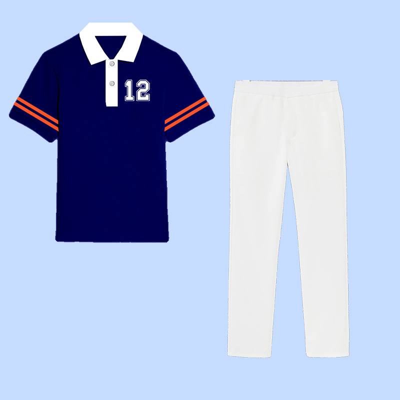 Dark blue 821 man's blouse + long pants